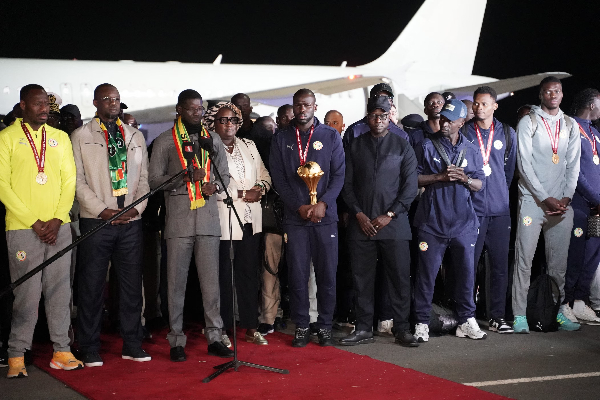 Senegal President Diomaye Faye welcomed the squad at the airport
