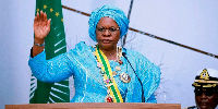 Namibia's President, Netumbo Nandi-Ndaitwah, during her inauguration at State House in Windhoek