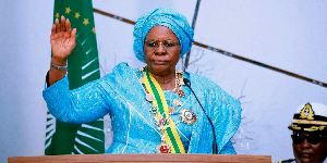Namibia's President, Netumbo Nandi-Ndaitwah, during her inauguration at State House in Windhoek