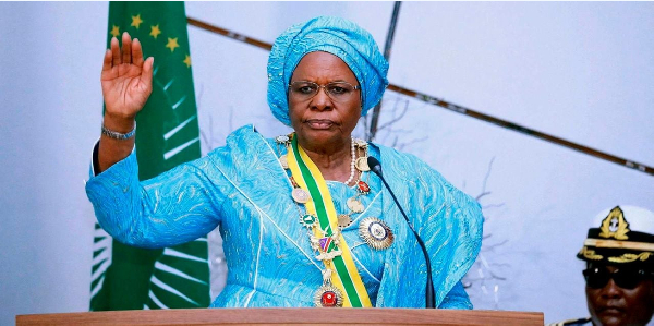 Namibia's President, Netumbo Nandi-Ndaitwah, during her inauguration at State House in Windhoek