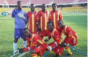 Members of the National Amputee football team