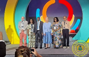 Gender minister Dr Agnes Naa Momo Lartey (2nd from right) at the 2nd Global Summit