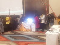 Leaders of PIWA unveil the 10th anniversary logo during the association's anniversary launch
