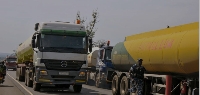 Fuel trucks transport petroleum from Malaba border