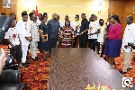 Ghana Paralympics team visited the Jubilee House to present their trophy, medals