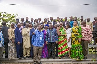 Some MMDCEs with President Nana Akufo-Addo