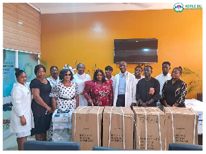 Doris Adjei donated five suction electric apparatus to the department