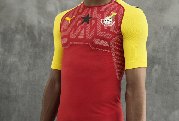 The new Ghana football jersey produced by PUMA