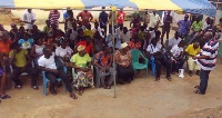 George Andah speaking to the people of Awutu Senya West Constituency