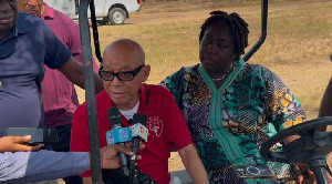 Justice Emile Short, a senior golfer speaking to the media at the Celebrity Golf Club