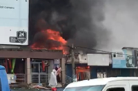 Firefighters were able to prevent the blaze from spreading to other shops