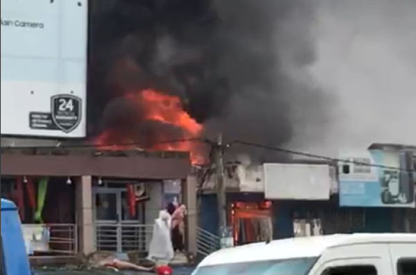 Screenshot from a video of the fire