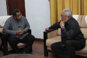 Mr. Goosie Tanoh and former President Jerry John Rawlings
