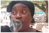 A photo of the woman lamenting