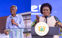Economist Kwame Pianim and Veep Professor Jane Naana Opoku-Agyemang