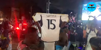 Ghanaian fans celebrate Real Madrid's UCL triumph