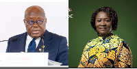 President Nana Addo Dankwa Akufo-Addo (left) and Vice President-elect Naana Jane Opoku-Agyemang