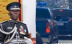 IGP George Akufo Dampare's convey in traffic