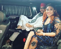 E-Money with his wife, Juliet Okonkwo