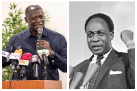 Armah-Kofi Buah (L) and Osagyefo Dr Kwame Nkrumah (R)