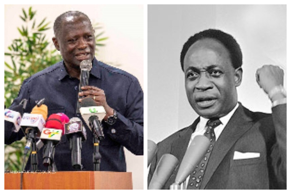 Armah-Kofi Buah (L) and Osagyefo Dr Kwame Nkrumah (R)