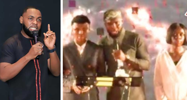 'I did not kill my eldest children' – Rev Obofour as he shows them off to congregation