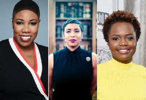 From (L to R) Symone Sanders, Ashley Etienne and Karen Jean-Pierre