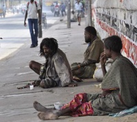 A photo of mentally sick persons on the streets