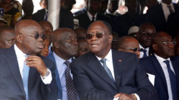 Ghana's President Akufo-Addo, and Ivory Coast's President, Alassane Ouattara