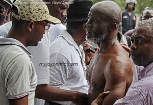 Gabby Asare Otchere Darko when he was whipped during the Let My Vote Count Alliance protest in 2015