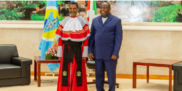 Judge Omar Othman Makungu of East African Court of Justice, Burundi President Evariste Ndayishimiye