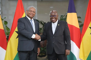 President Nana Addo Dankwa Akufo-Addo and Seychelles President Wavel Ramkalawan