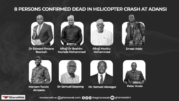 The eight persons who died in the helicopter crash on August 6, 2025