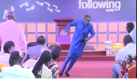 Pastor shows off his dance skills to his congregation
