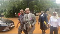 Edudzi Tamakloe leaving the court premises