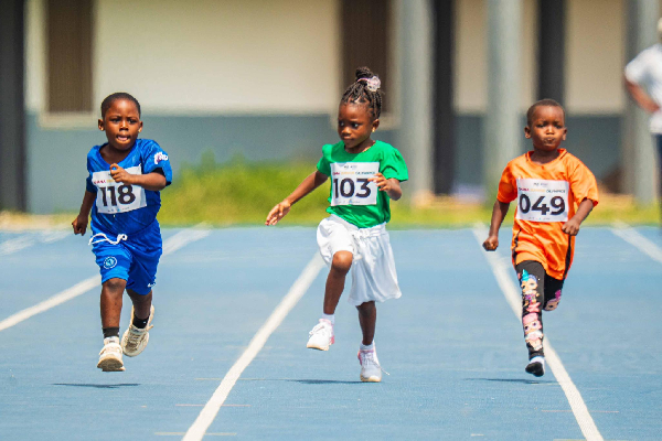 The kids competed in multiple events