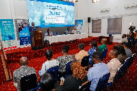 The President of GhIE, Ing Ludwig Annang Hesse, addressing the media on Tuesday