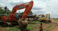 Some excavators used for illegal mining (file photo)