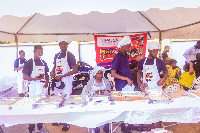 Some of the COMSSA men during the cooking event