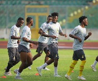 Black Stars in training at the Accra Sports Stadium