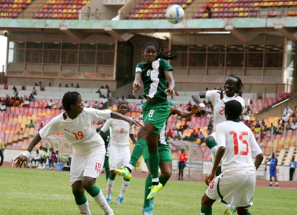 File photo; Super Falcons of Nigeria vs Teranga Lionesses of Senegal