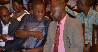 Chairman of the Ghana@60 Anniversary Committee, Ken Amankwah (Rght) with Lord Commey (L)