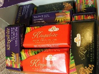 A photo of some chocolate products on the Ghanaian market