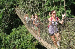 File photo of tourists on the canopy walk at Kakum National Park