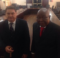 George Ghorayeb with Honourable Mike Ocquaye