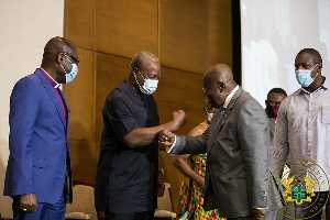 John Mahama and Nana Akufo-Addo signed the peace pact on Friday