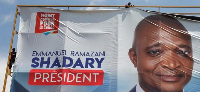 Presidential candidate Emmanuel Ramazani Shadary is displayed in Kinshasa, DRC