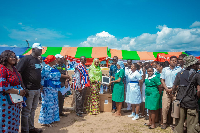 Samira Bawumia is seen here making the presentation