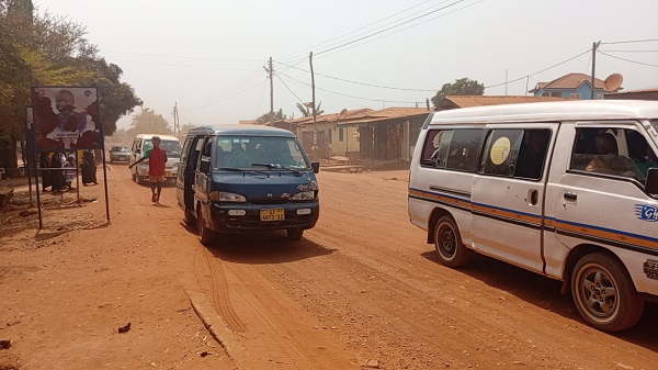 The road remains dusty due to rehabilitation works being undertaken