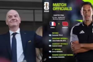 Facundo Tello will officiate the game between France and Morocco Facundo Tello will officiate the game between France and Morocco